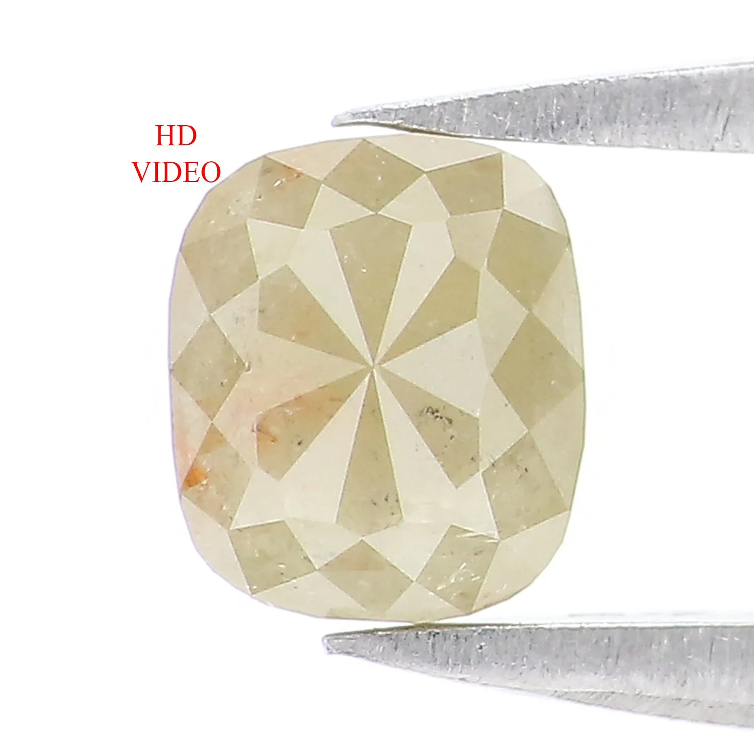 Natural Loose Cushion Diamond, Green Color Diamond, Natural Loose Diamond, Cushion Rose Cut Diamond, 0.75 CT Cushion Shape Diamo