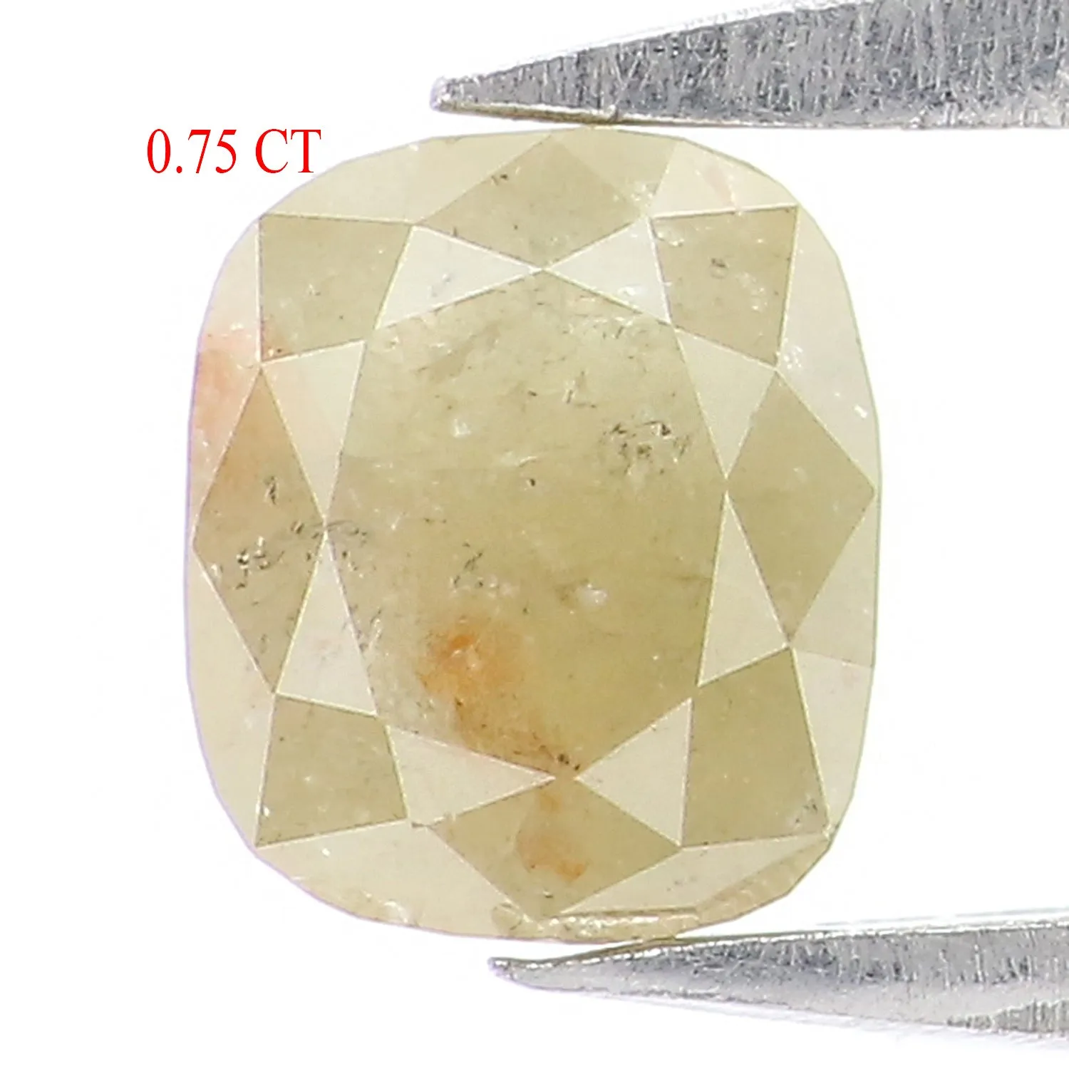 Natural Loose Cushion Diamond, Green Color Diamond, Natural Loose Diamond, Cushion Rose Cut Diamond, 0.75 CT Cushion Shape Diamo