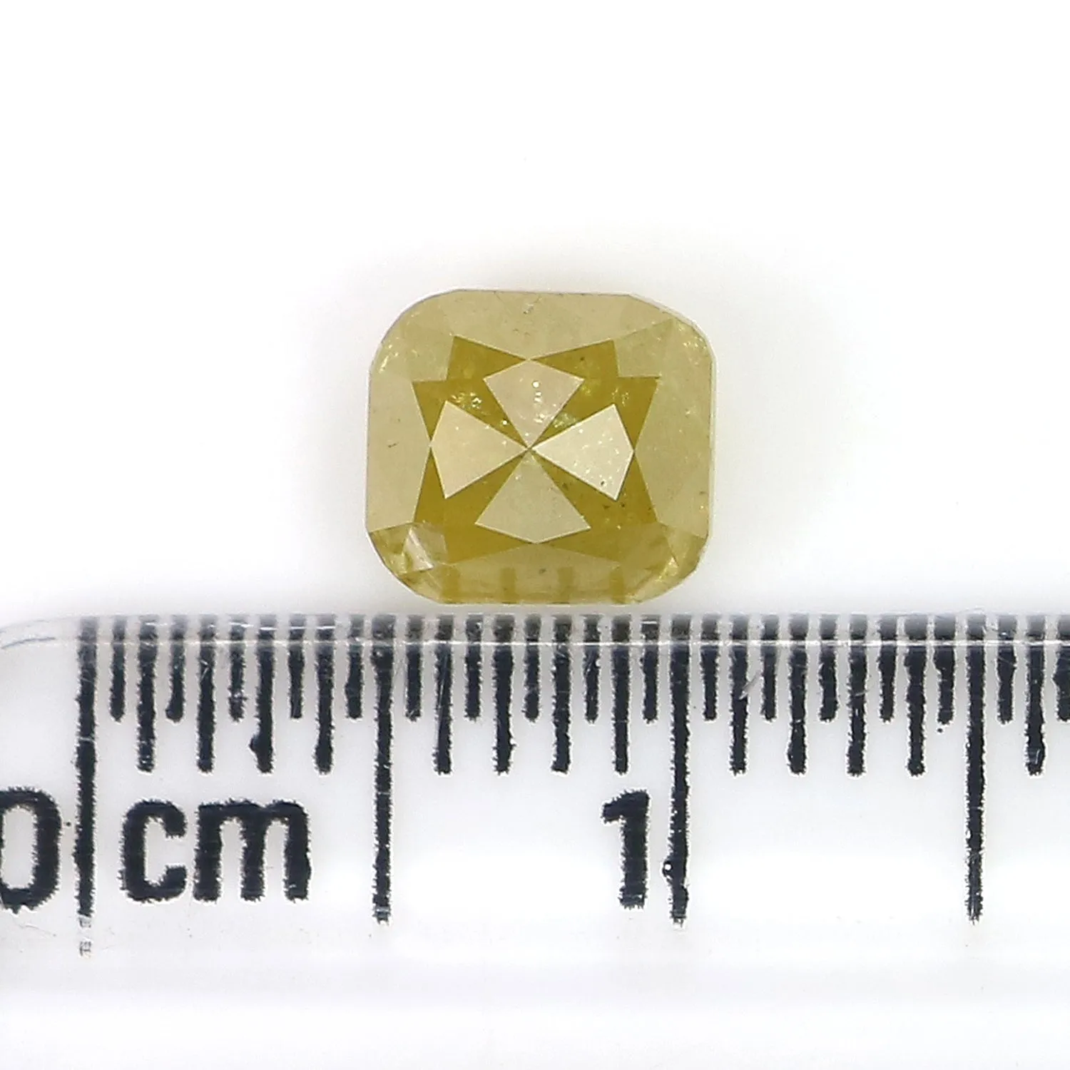 Natural Loose Cushion Diamond, Yellow Color Diamond, Natural Loose Diamond, Cushion Rose Cut Diamond, 1.19 CT Cushion Shape Diam