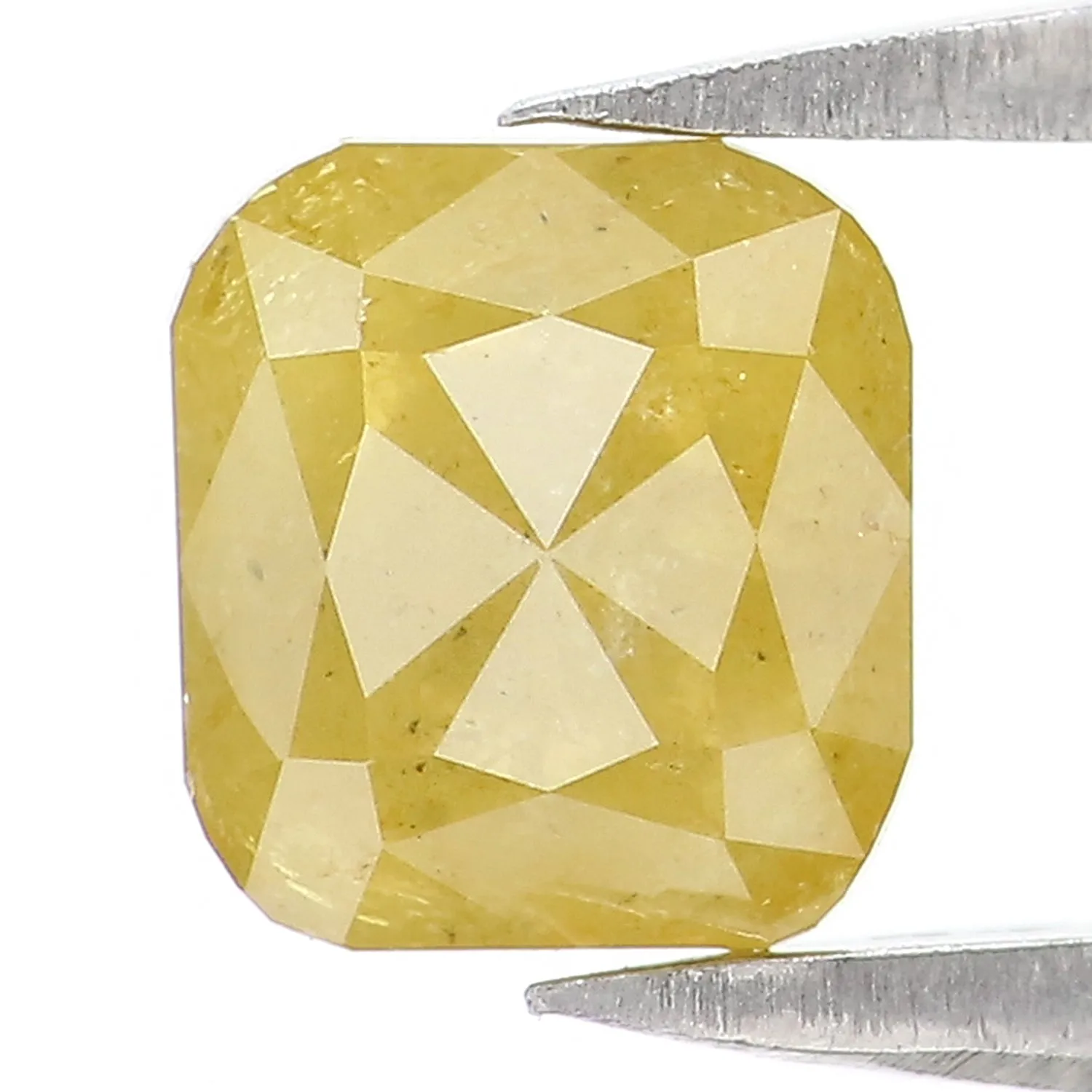 Natural Loose Cushion Diamond, Yellow Color Diamond, Natural Loose Diamond, Cushion Rose Cut Diamond, 1.19 CT Cushion Shape Diam