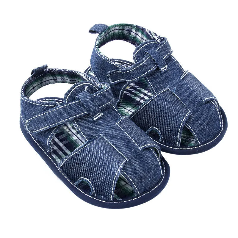 New Blue Jean Baby Girl Boy Sandals Shoes Toddler First Walkers ShoesSM6