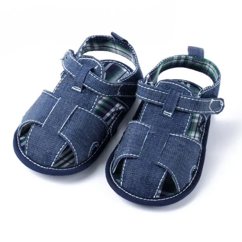 New Blue Jean Baby Girl Boy Sandals Shoes Toddler First Walkers ShoesSM6