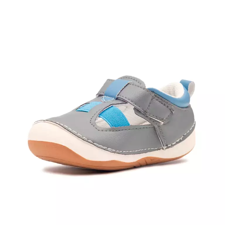 NOAH grey and blue baby and toddler boys sandals