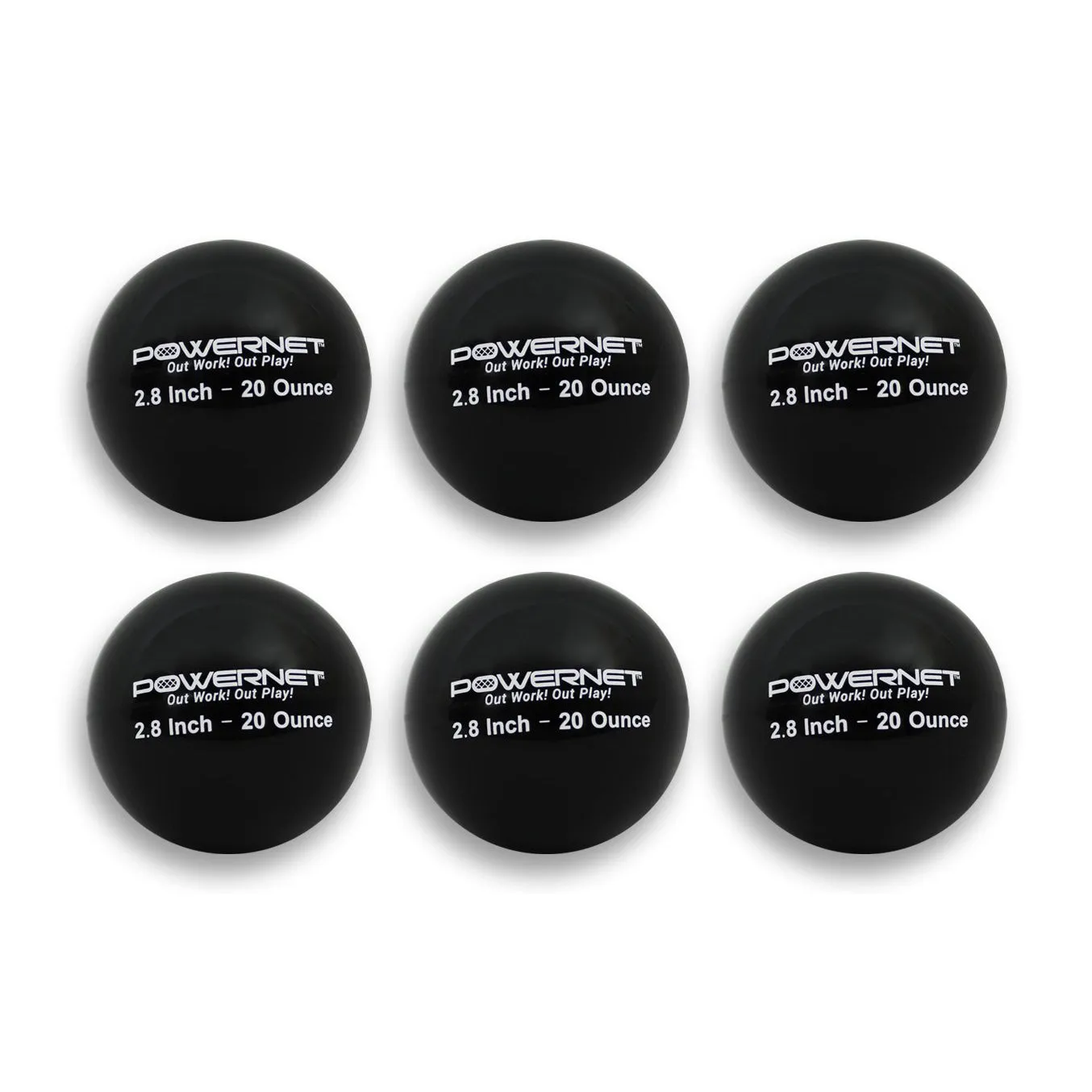 PowerNet 2.8 Weighted Hitting and Batting Training Ball (6 Pack): 1004