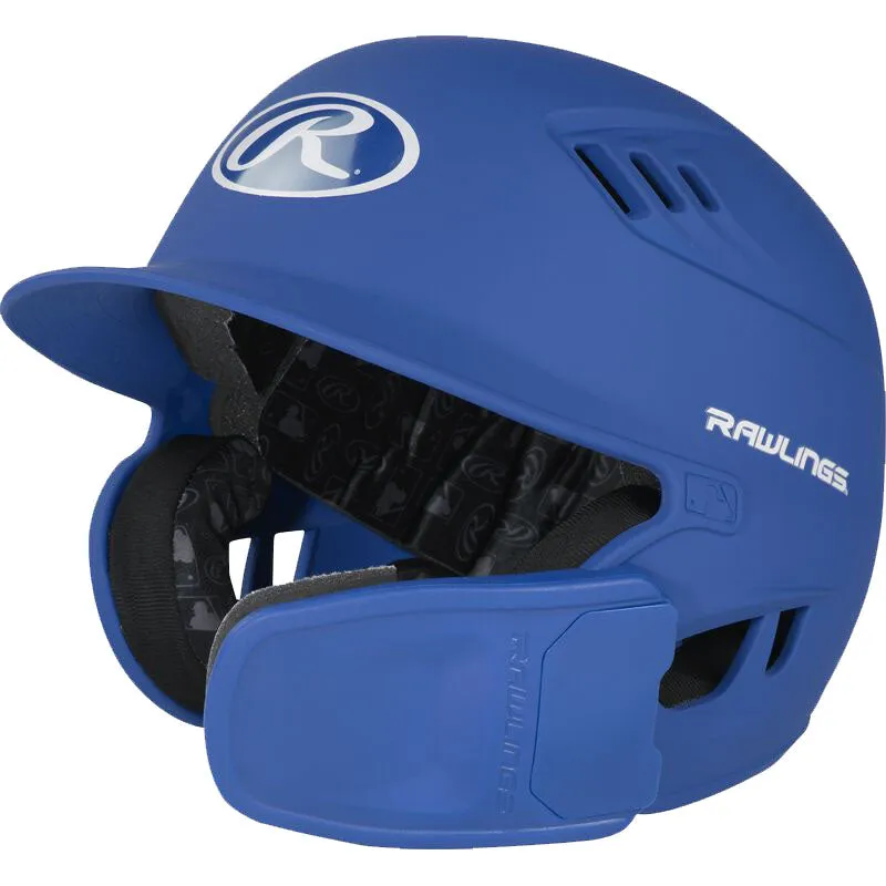 Rawlings R16 Matte Batting Helmet with Universal Jaw Guard: R6R07