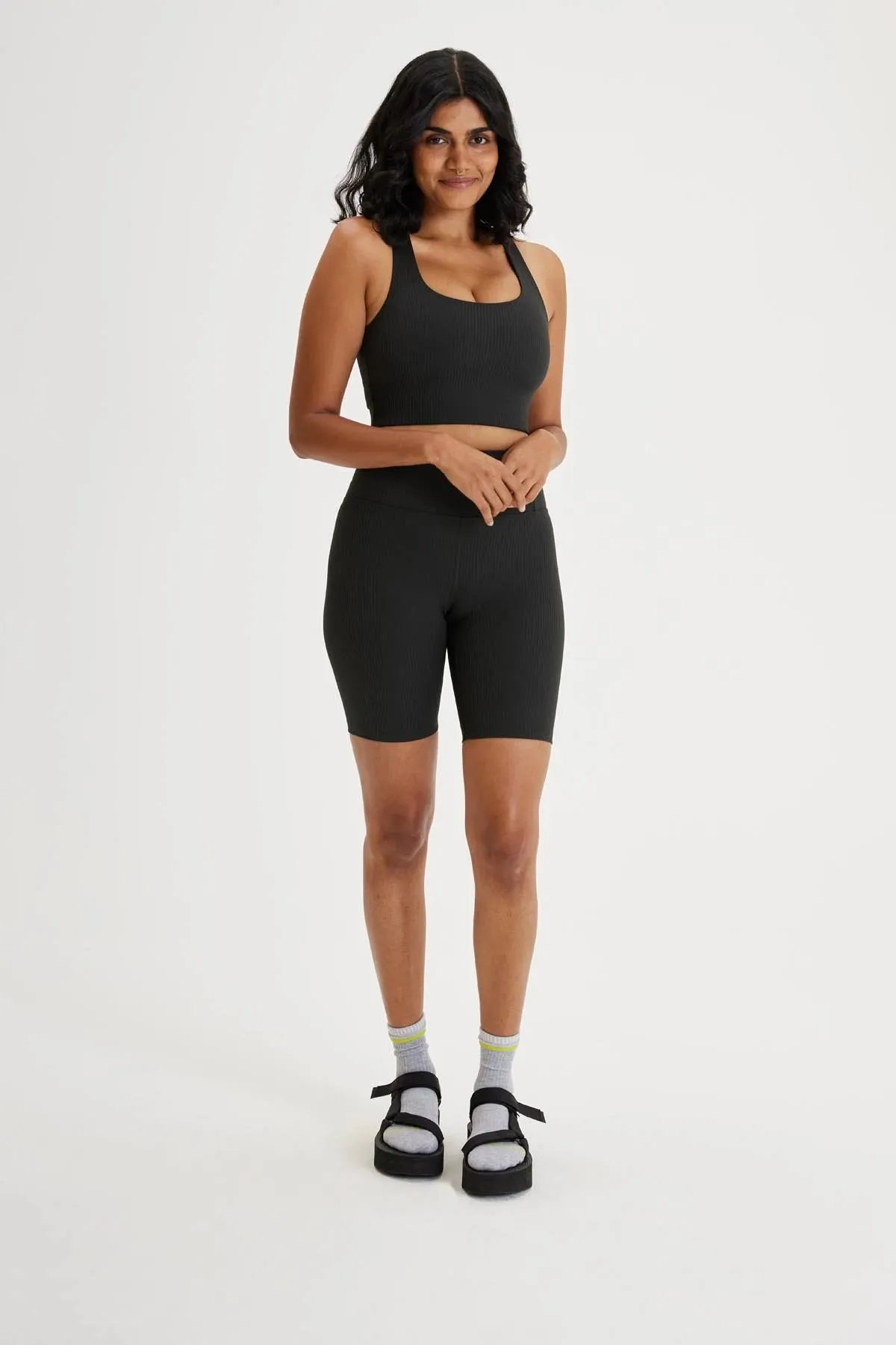 Rib High Rise Bike Short