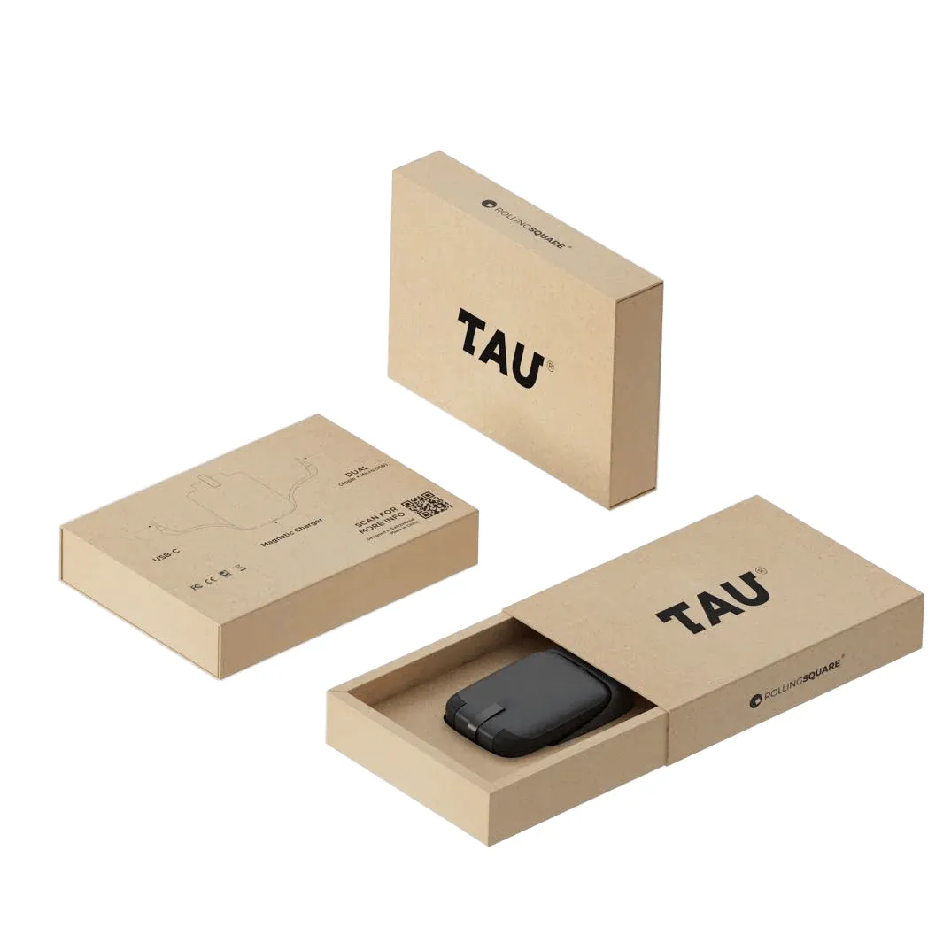 RollingSquare Powerbank Tau Mini 3-in-1 Keyring Power Bank 1400 mAh Black