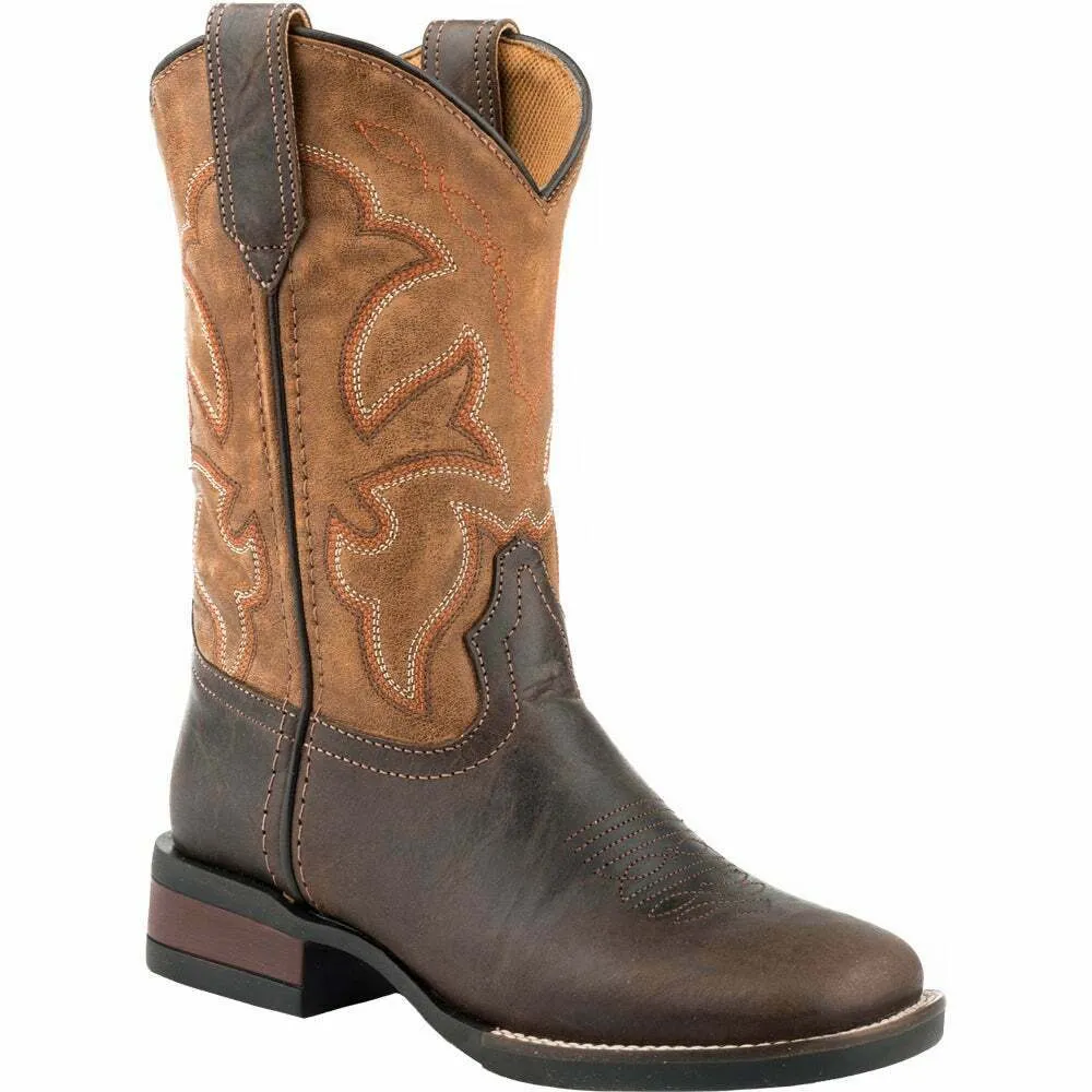 Roper 09-018-0911-2408 Monterey Square Toe Kids Boys Western Cowboy Boots