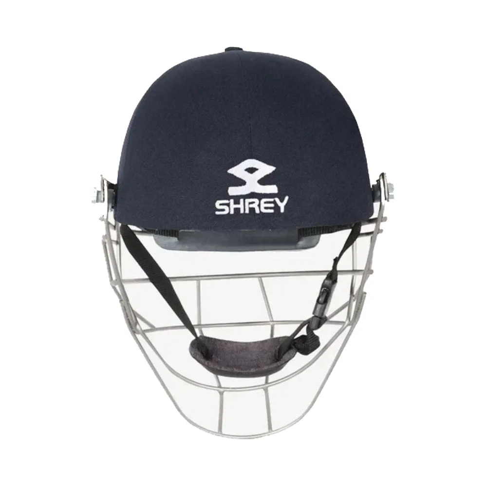 SHREY Pro Guard Fielding Stainless Steel Visor H122 Cricket Helmet (Navy)