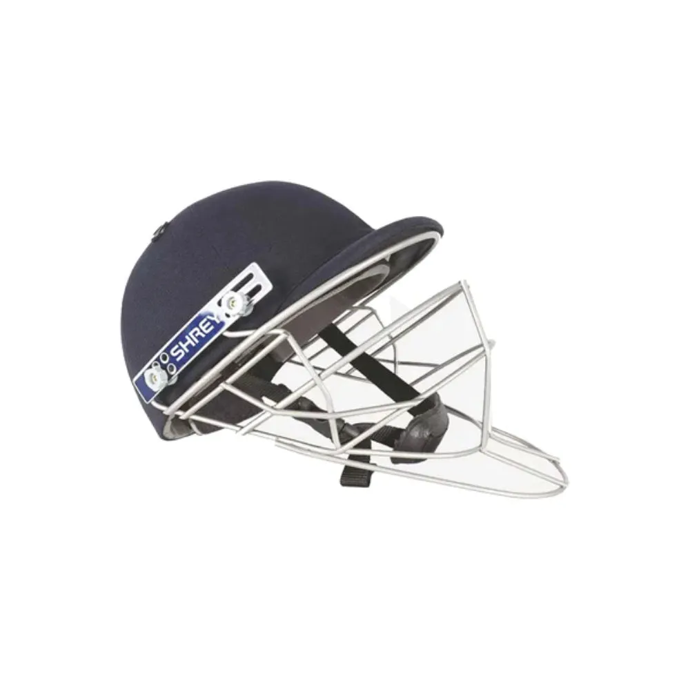 SHREY Pro Guard Fielding Stainless Steel Visor H122 Cricket Helmet (Navy)