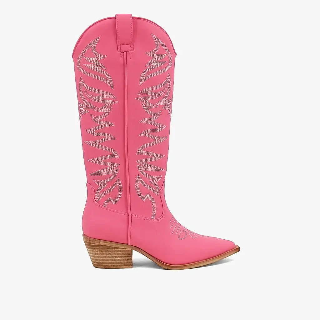 Shu Shop Zerena Coral Cowgirl Boots