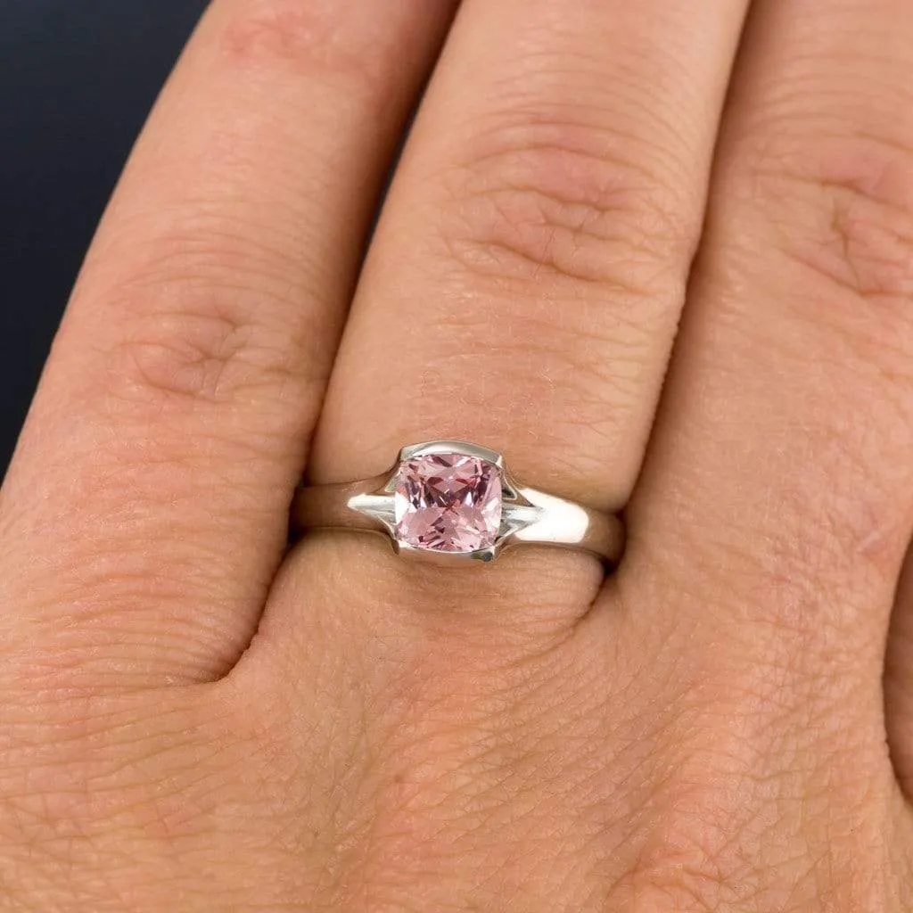 Square Cushion Cut Lab Created Champagne Sapphire Gemstone