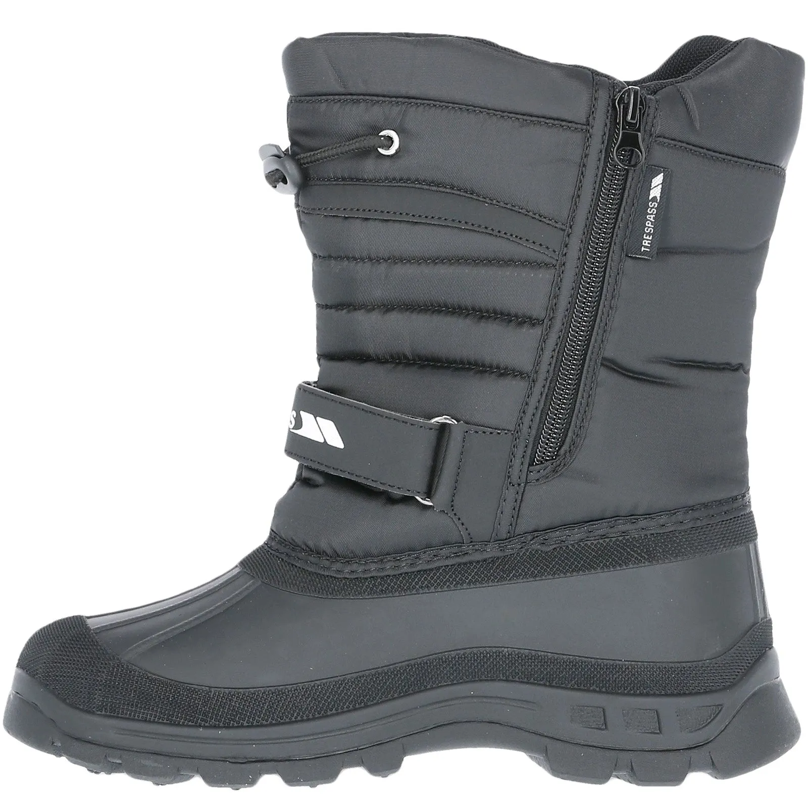 Trespass Kids Dodo Water Resistant Snow Boots - Black