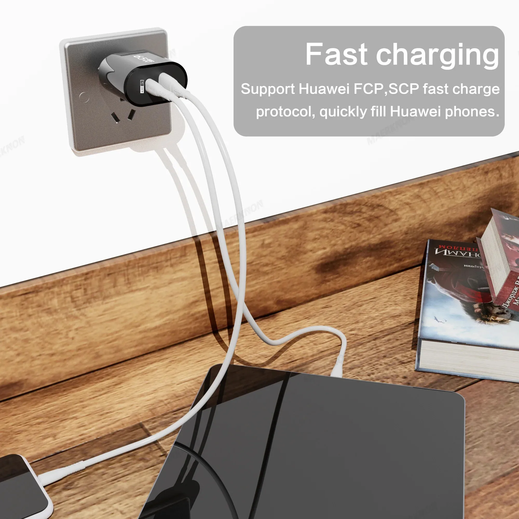 USB C Fast Charging Adapter Portable Wall Phone Charger