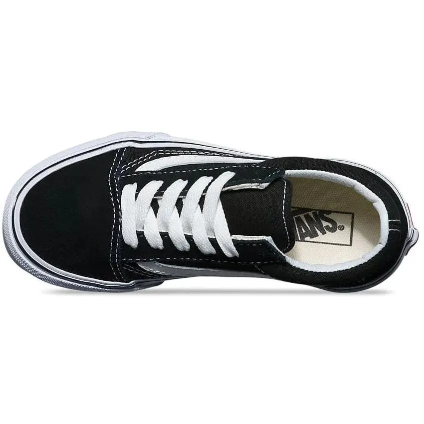 Vans Old Skool Kids Skate Shoes - Black/True White