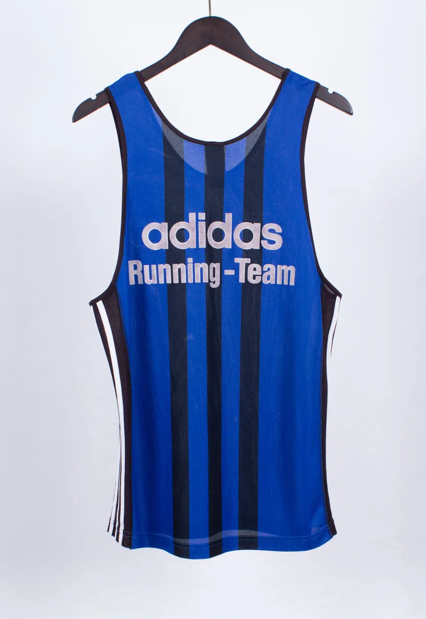 Vintage 90s Adidas Jersey Vest Running Team | Retro Clothing UK