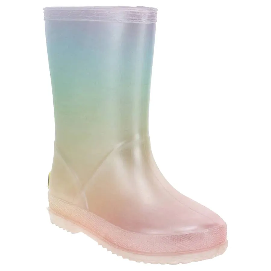 Western Chief Girl's Pearlized Finish PVC Rain Boots - Multi