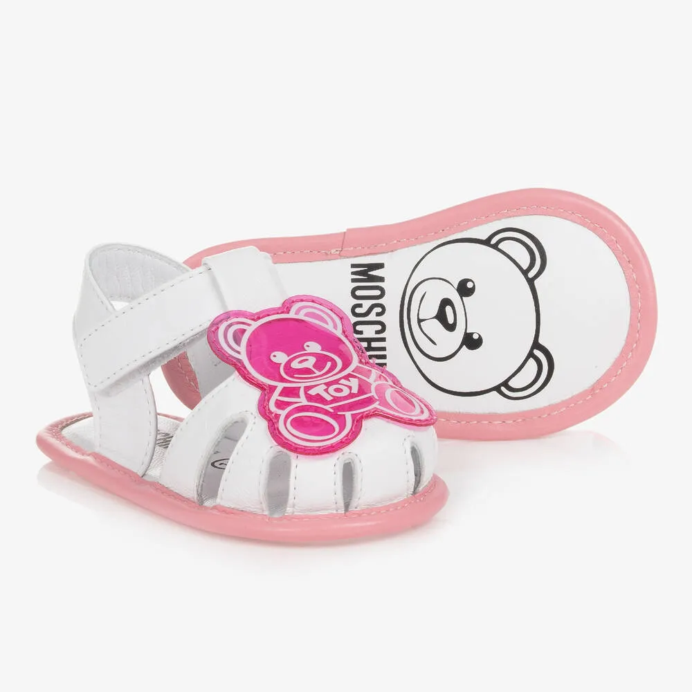 White Leather Baby Sandals