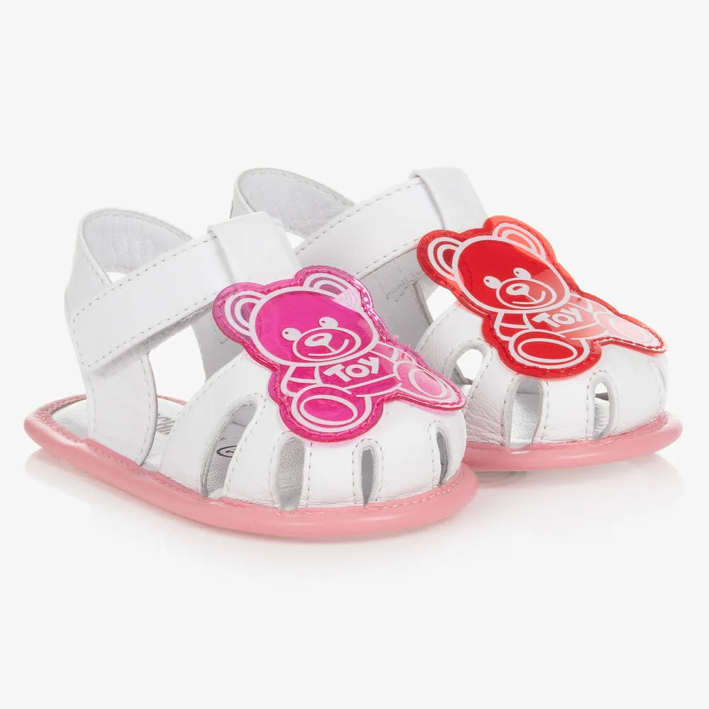 White Leather Baby Sandals