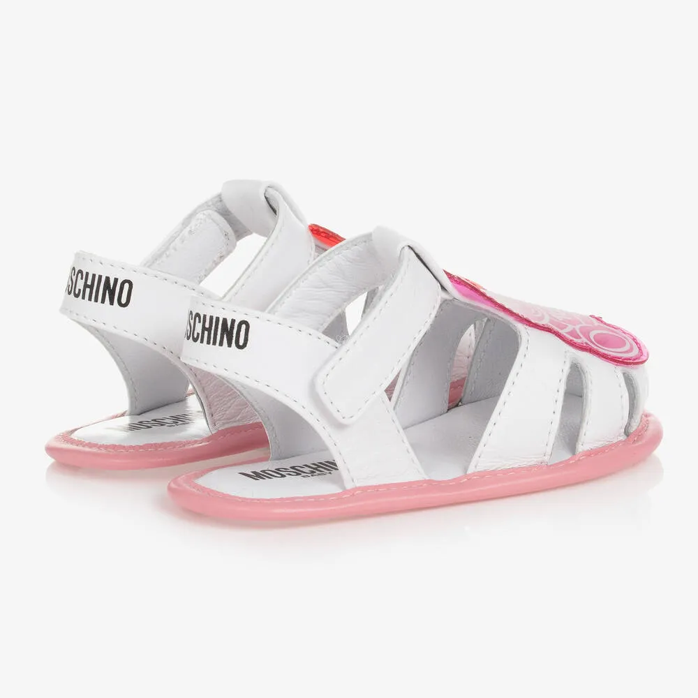 White Leather Baby Sandals