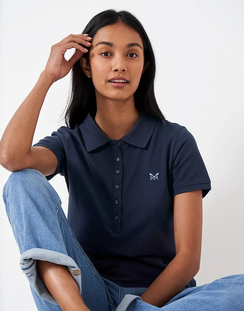 Women's Ocean Classic Polo Shirt from Crew Clothing Company - Navy Blue